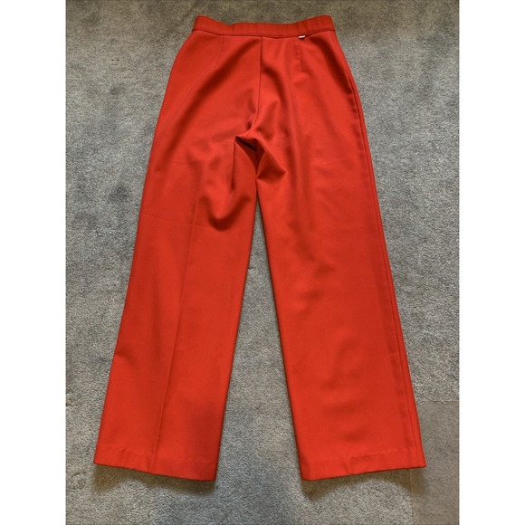 Levis High Waist Trouser Pants 16 Straight Leg Polyester Red‎ Vintage 70s 80s - Picture 6 of 9